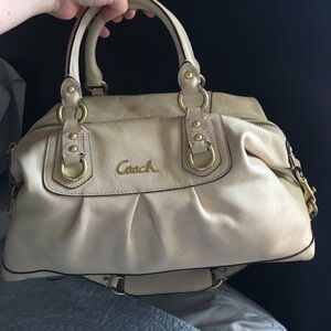 Authentic coach Ashley leather satchel